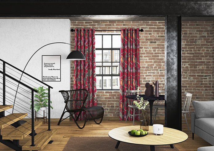 Aviary, Pomegranate - Made to Measure Curtains - Image 5